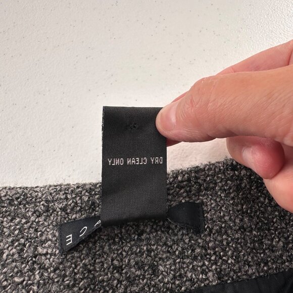 Grace Tweed Wool Fringe Hem Skirt Size 10 Gray Lined Classic Western Office - Picture 3 of 8